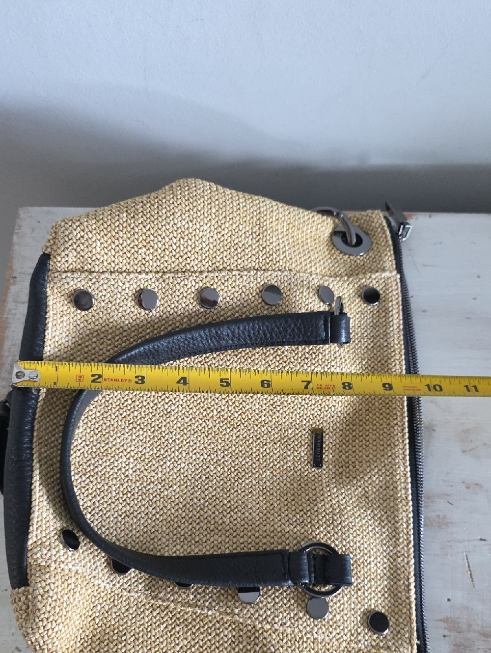 HAMMIT Daniel Chaparral Raffia Gunmetal Leather Bag - Picture 15 of 15